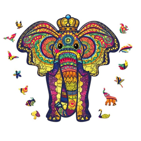 Other - Wooden Puzzle - Elephant